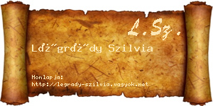 Légrády Szilvia névjegykártya