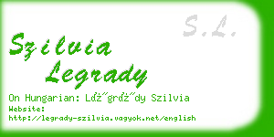 szilvia legrady business card